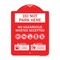 Signmission Do Not Park Here No Hazardous Waste Accepted, Red & White Aluminum Sign, 18" H, RW-1824-24147 A-DES-RW-1824-24147 - alternate 1